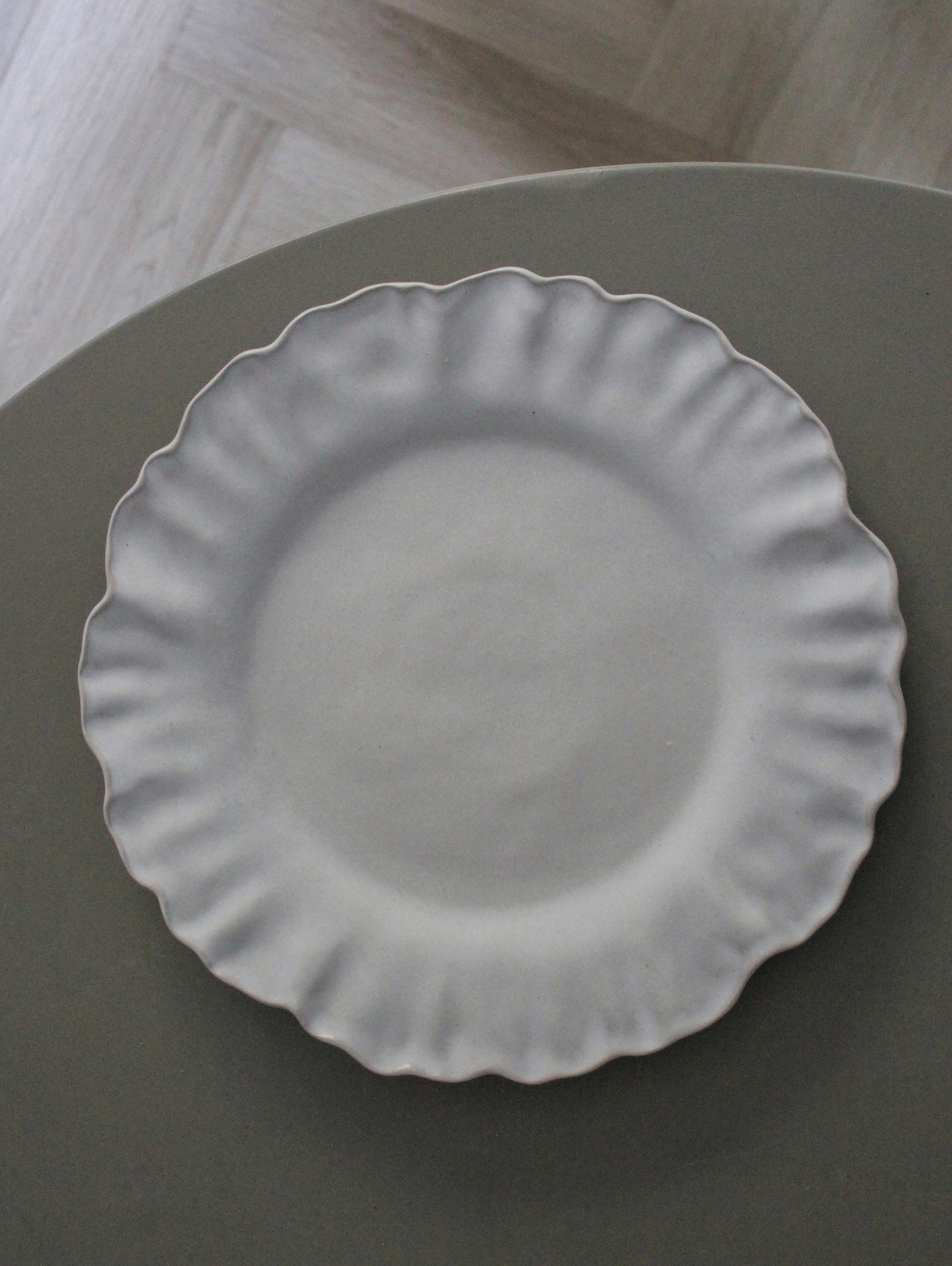 Ceramic Asymmetrical Dinner Plate | Organic Shape Serving Plate