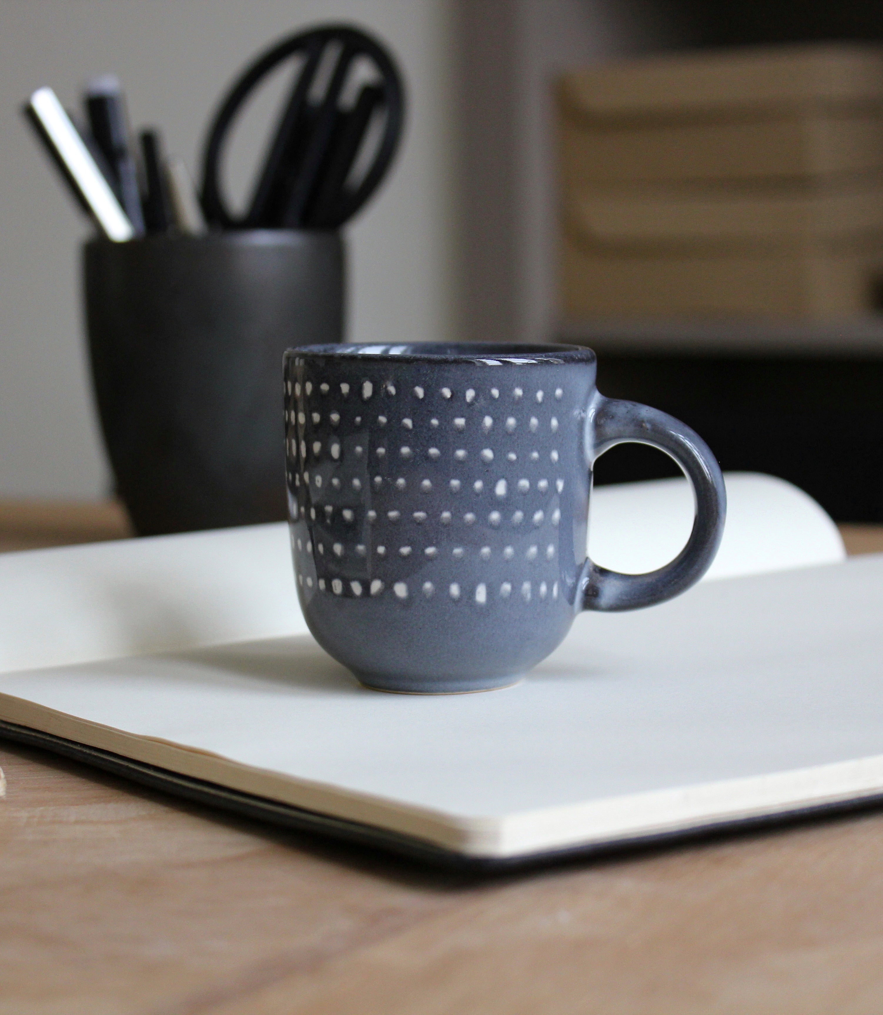Polka Dot Dusty Blue | Espresso Shot Cup