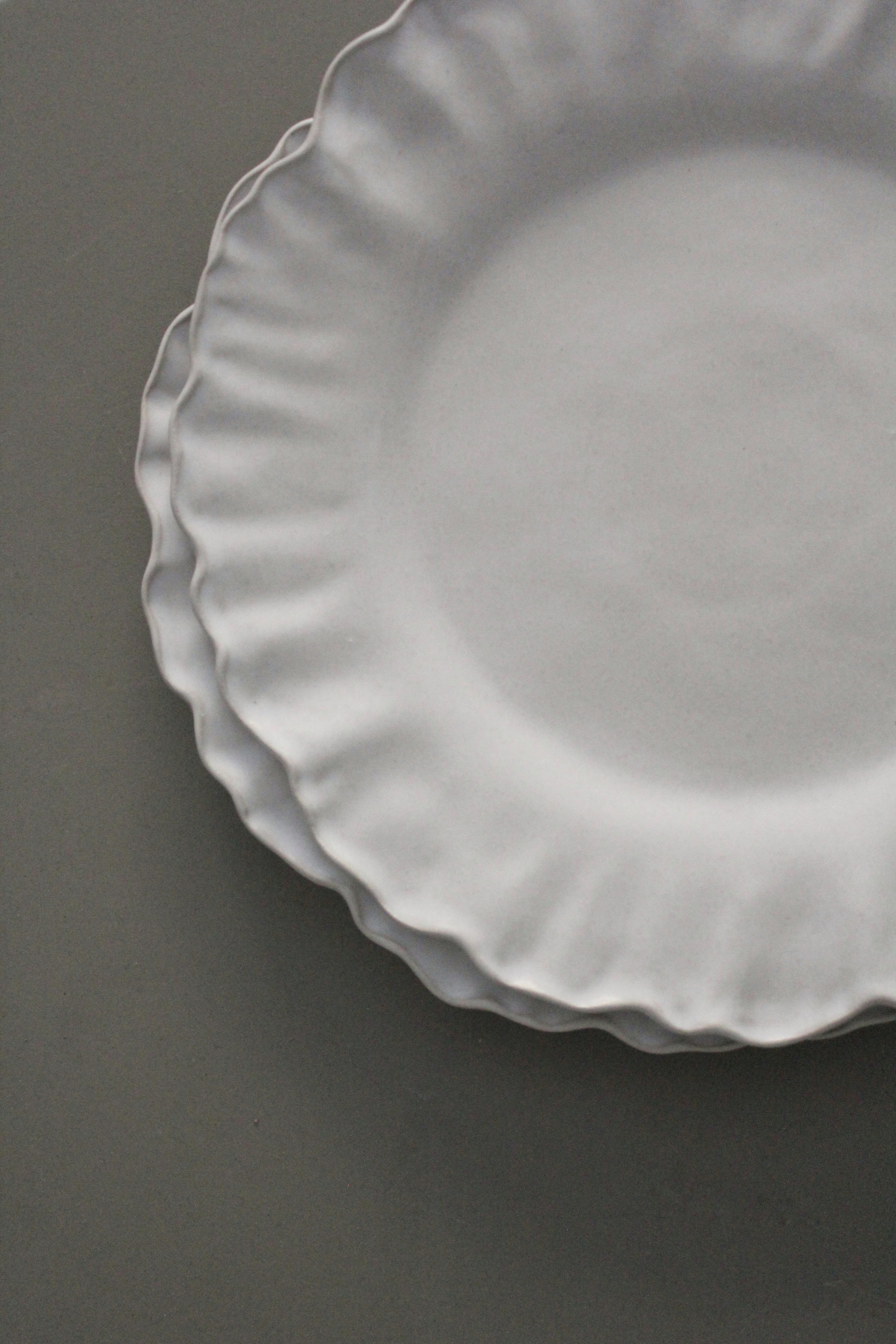 Ceramic Asymmetrical Dinner Plate | Organic Shape Serving Plate
