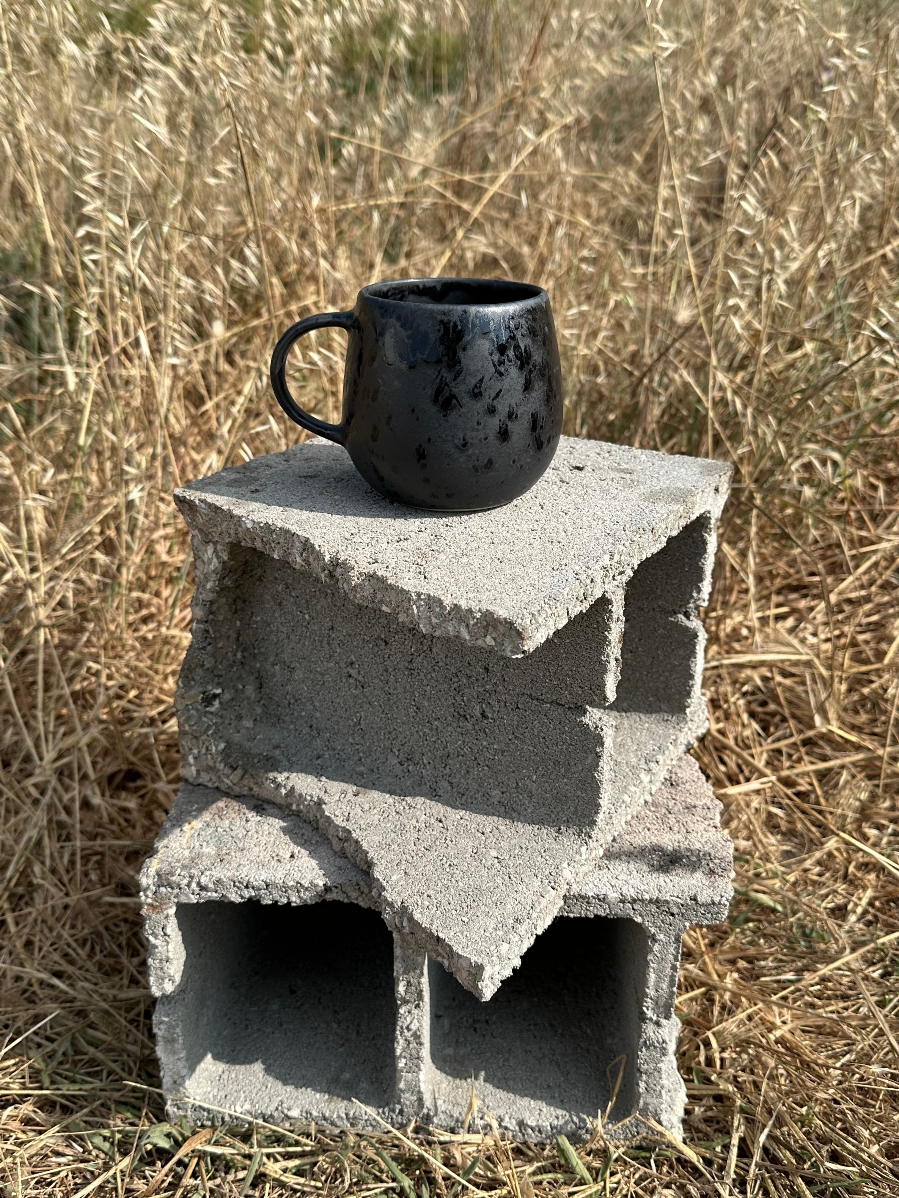 Noir Mug | Handmade Matte Black Ceramic Coffee Cup
