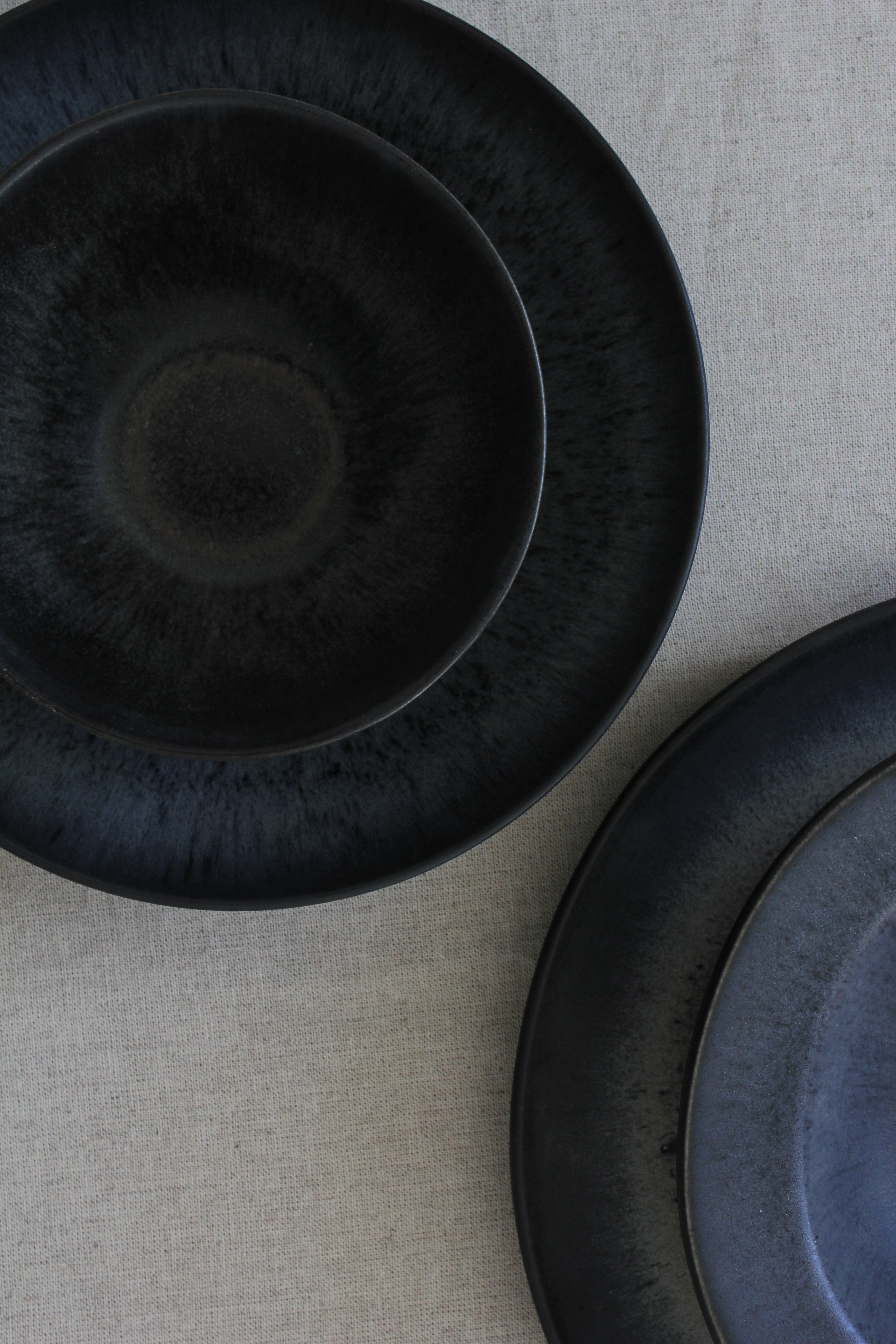 Ceramic Salad Bowl | Dark Blue Bowl
