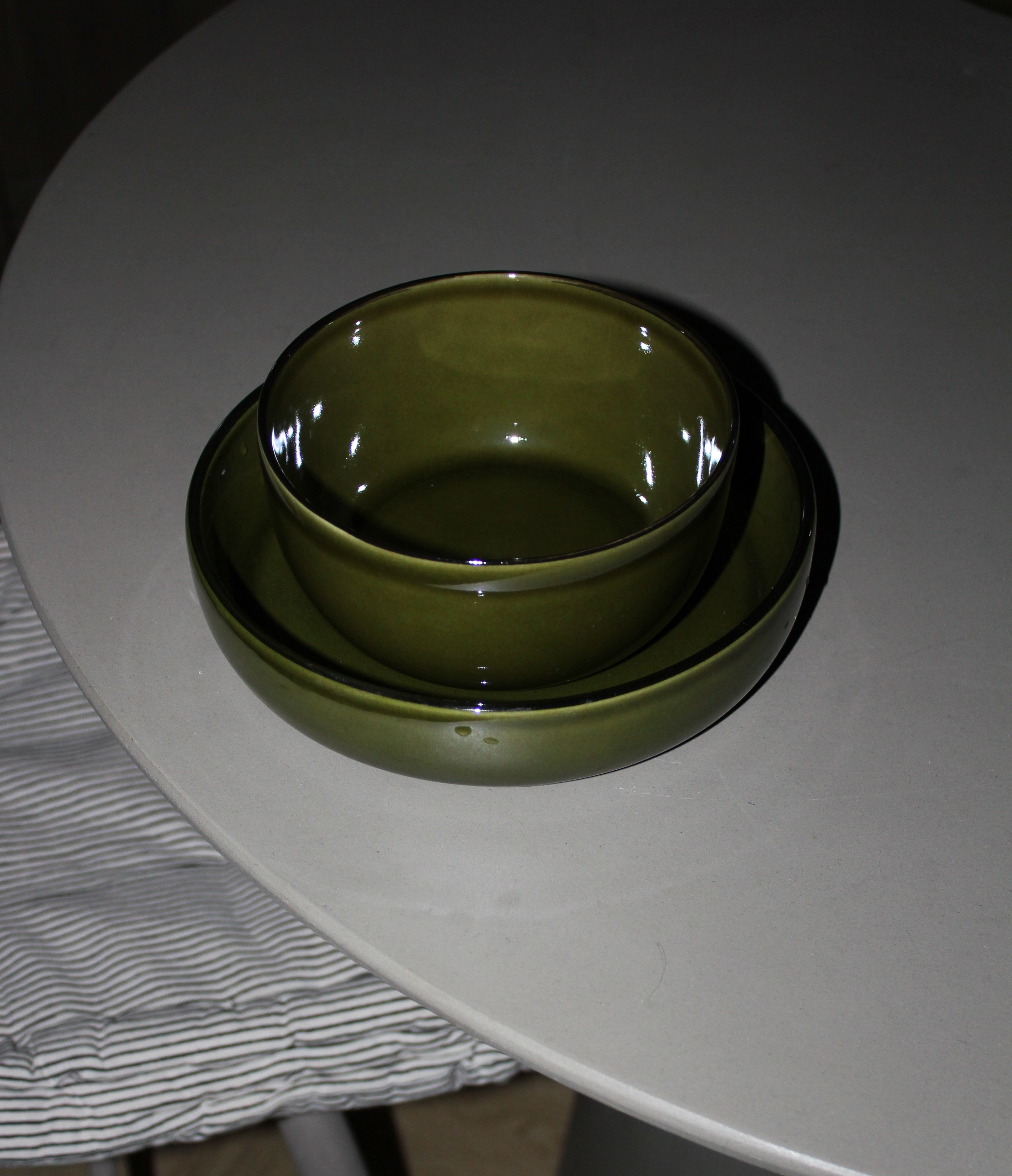 Dark Green Soup Bowl | Fully Glazed Ceramic Bowl