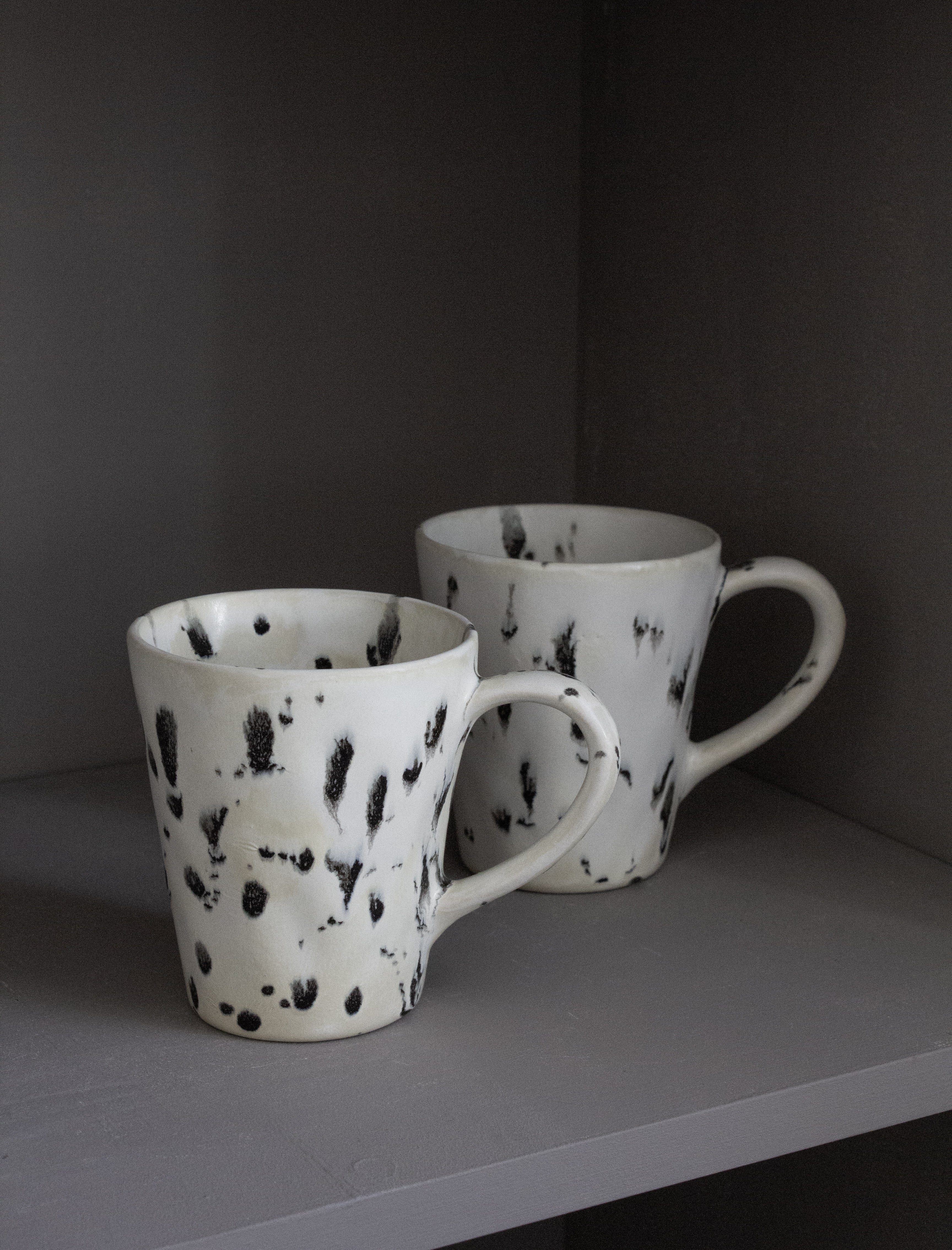 Butter Yellow Abstract Classic Cup | Handmade Ceramic Tea Cup