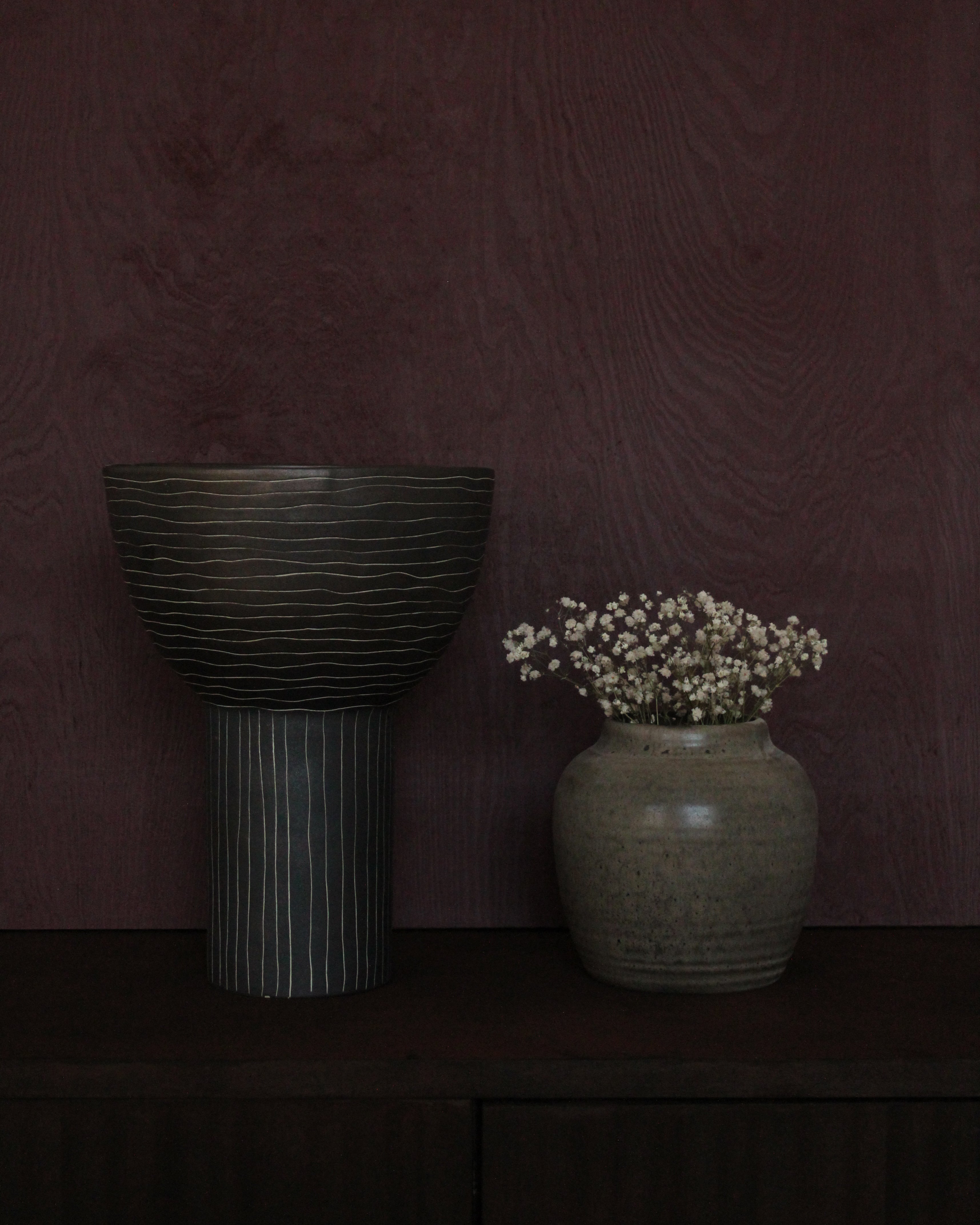 Minimalistic Grey Artisanal Vase