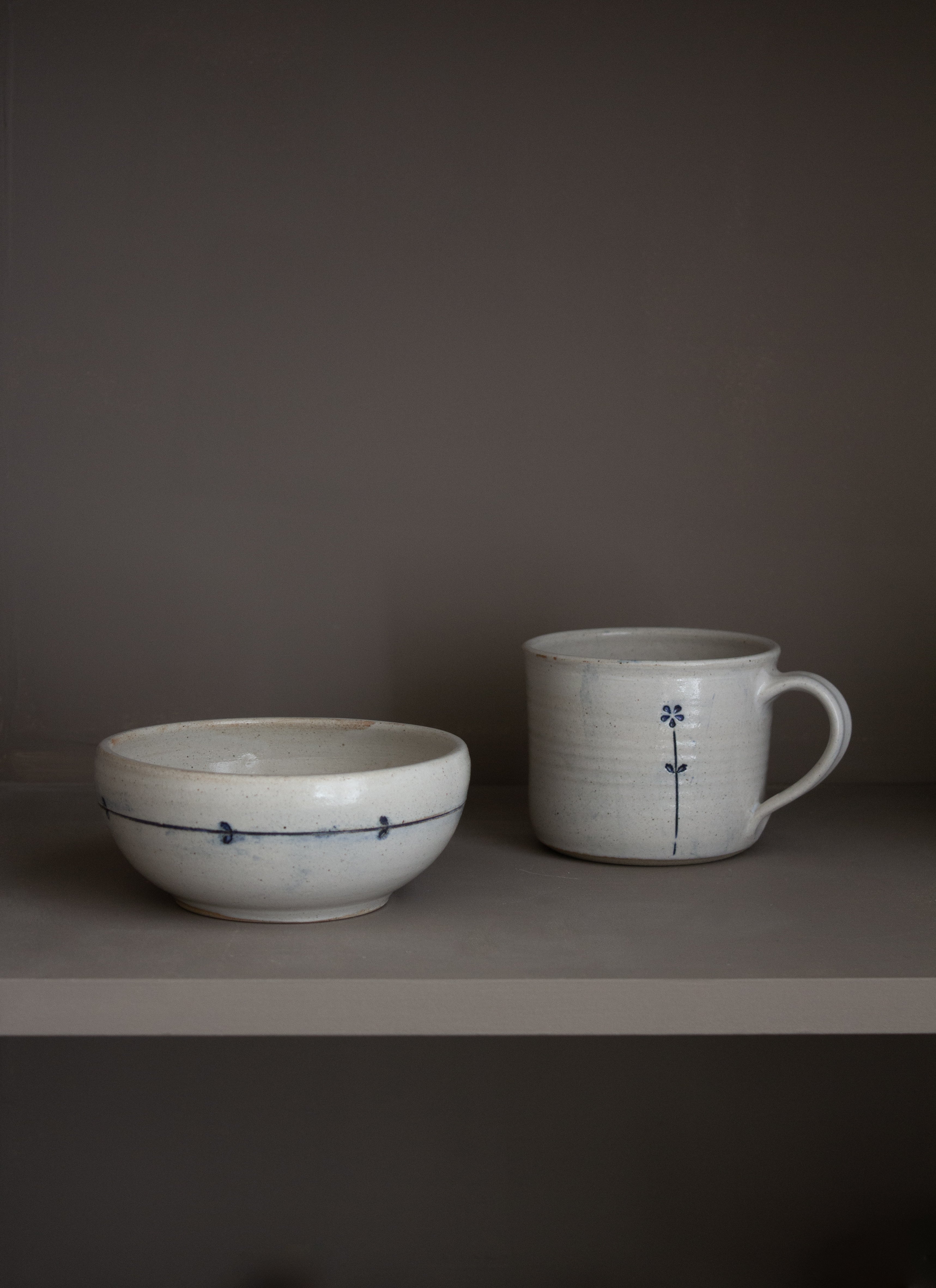 Breakfast Set | Artisanal Bowl and Tea Cup