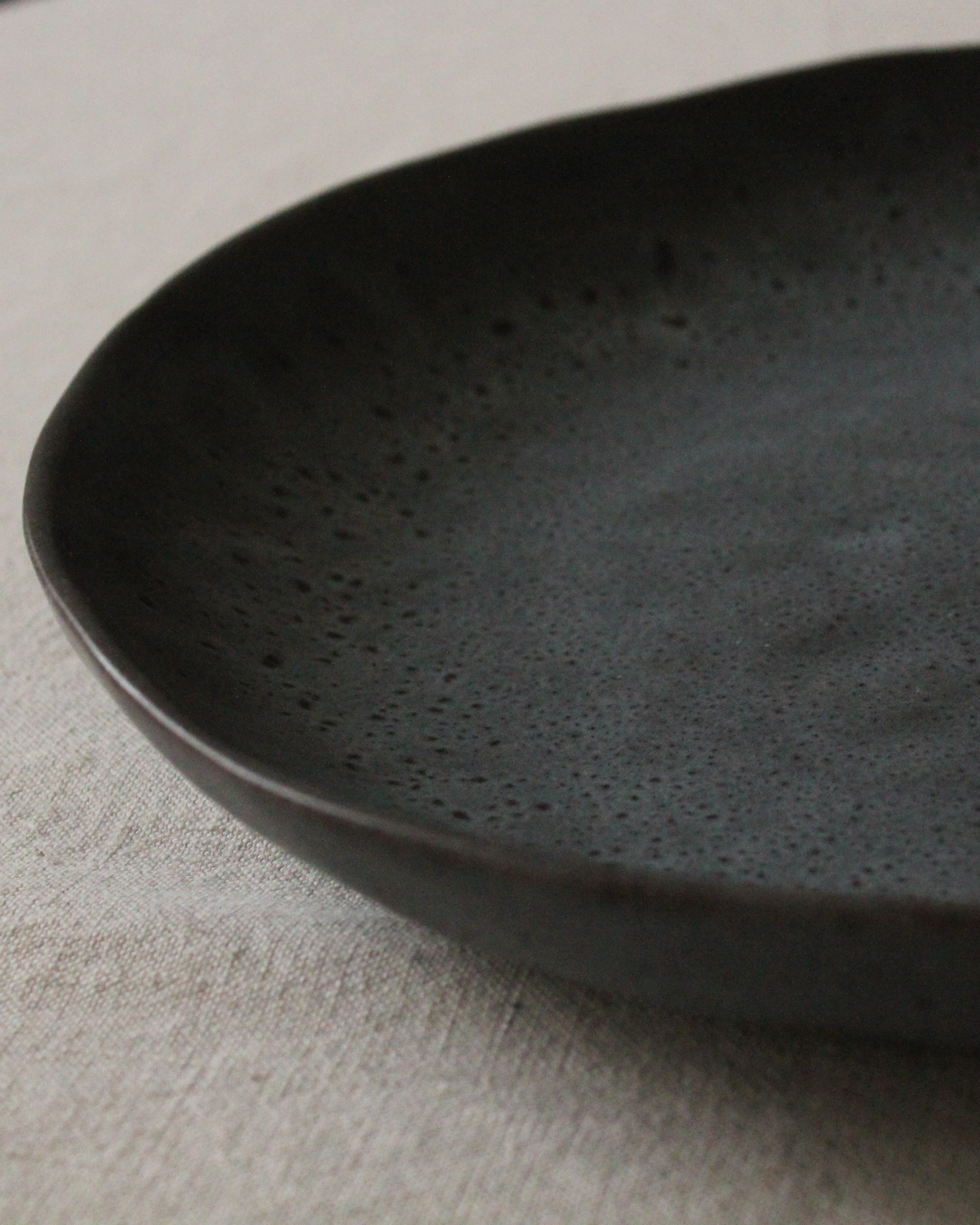 Organic Textured Round Plate | Ceramic Dinner Flat Plate