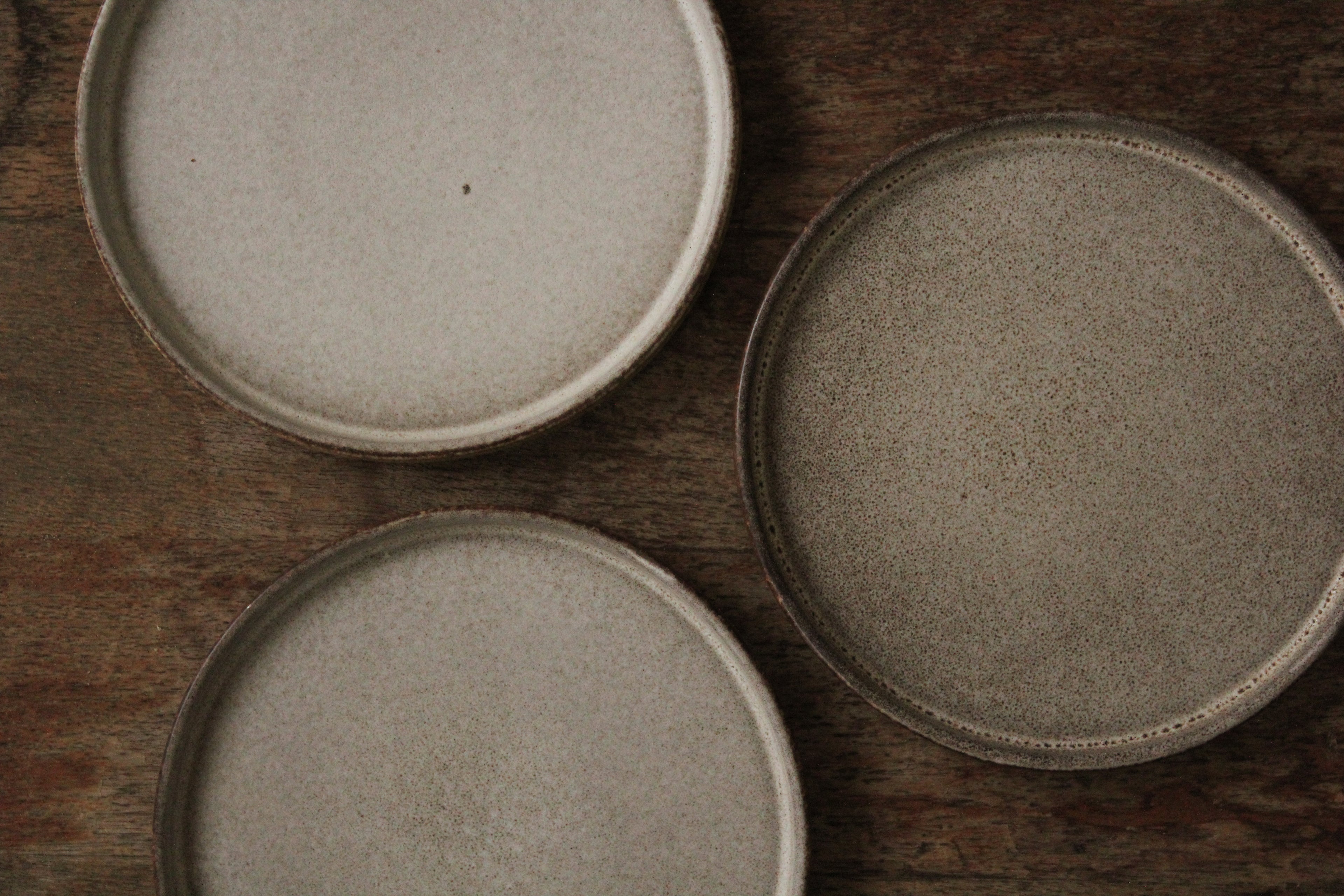 Desert Dessert Coupe Plate | Stoneware Handmade Round Flat Plate
