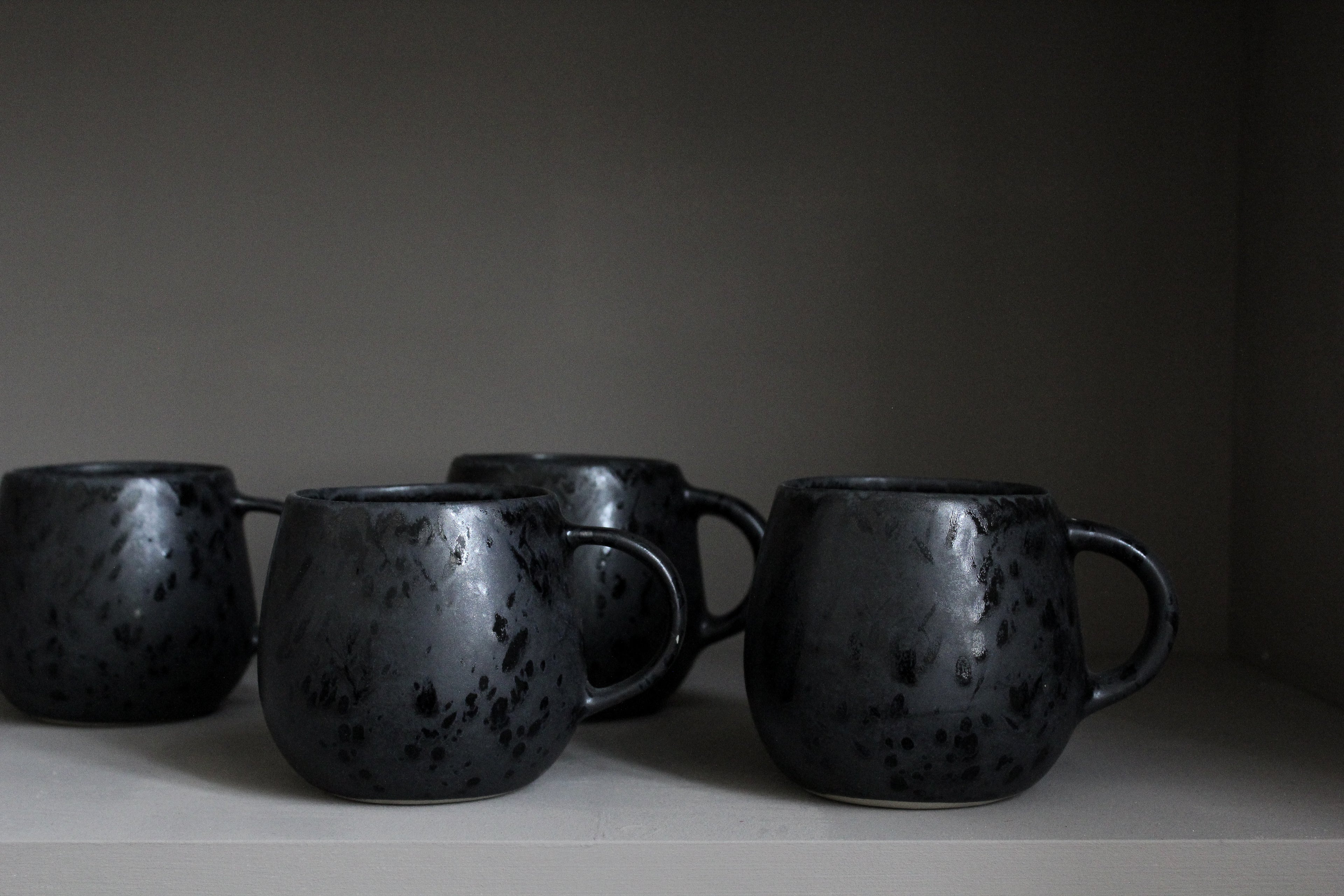 Noir Mug | Handmade Matte Black Ceramic Coffee Cup