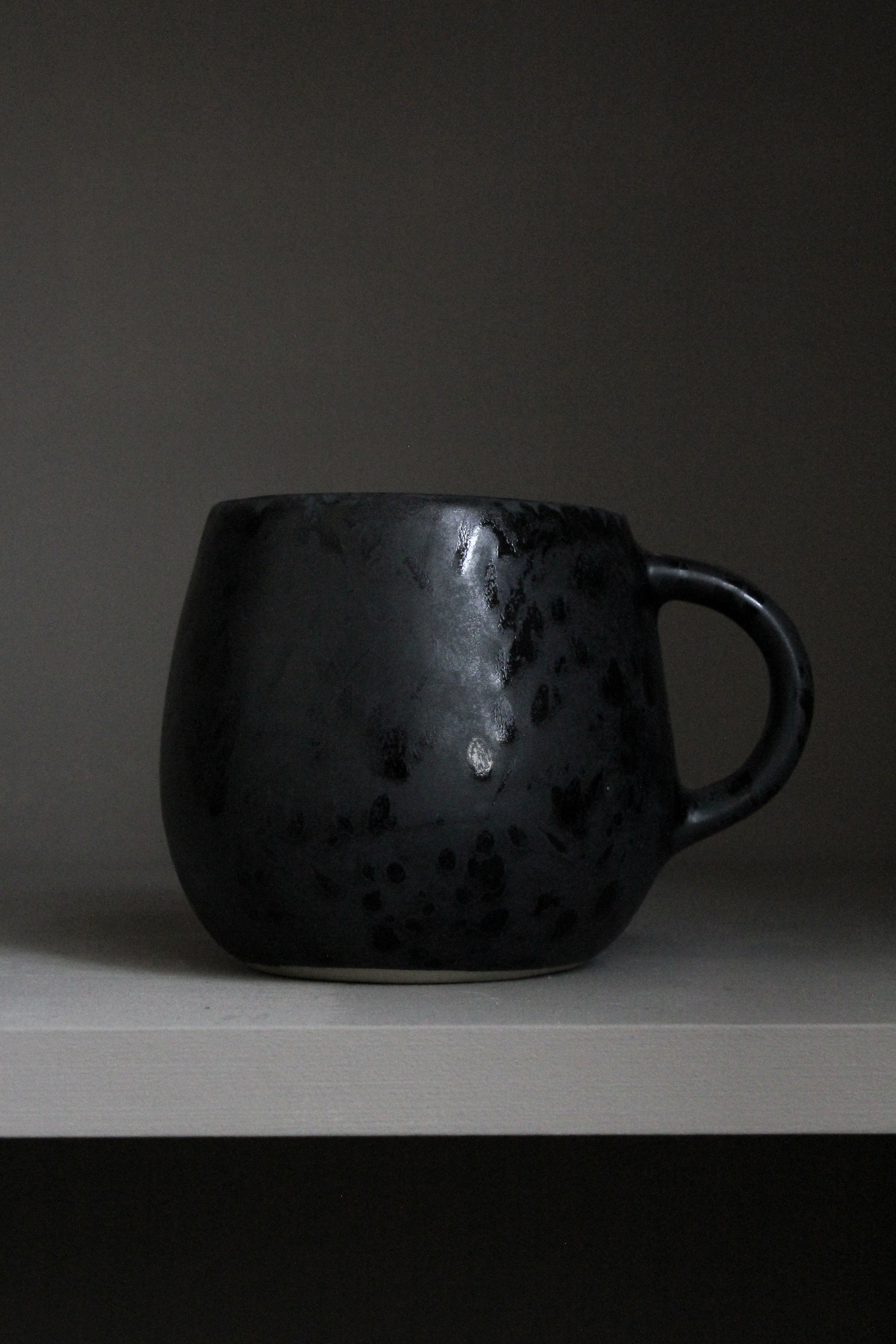 Noir Mug | Handmade Matte Black Ceramic Coffee Cup