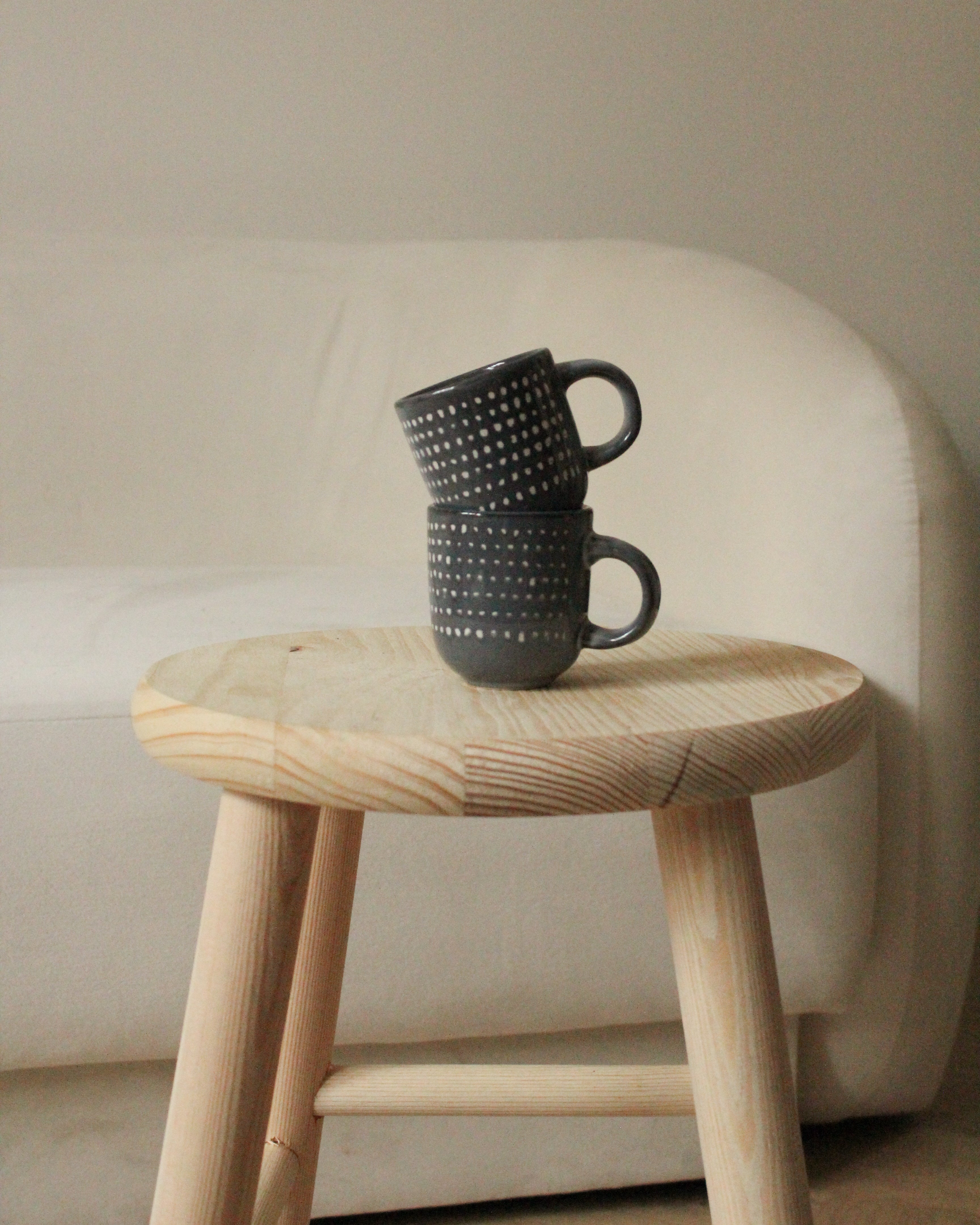Polka Dot Dusty Blue | Espresso Shot Cup