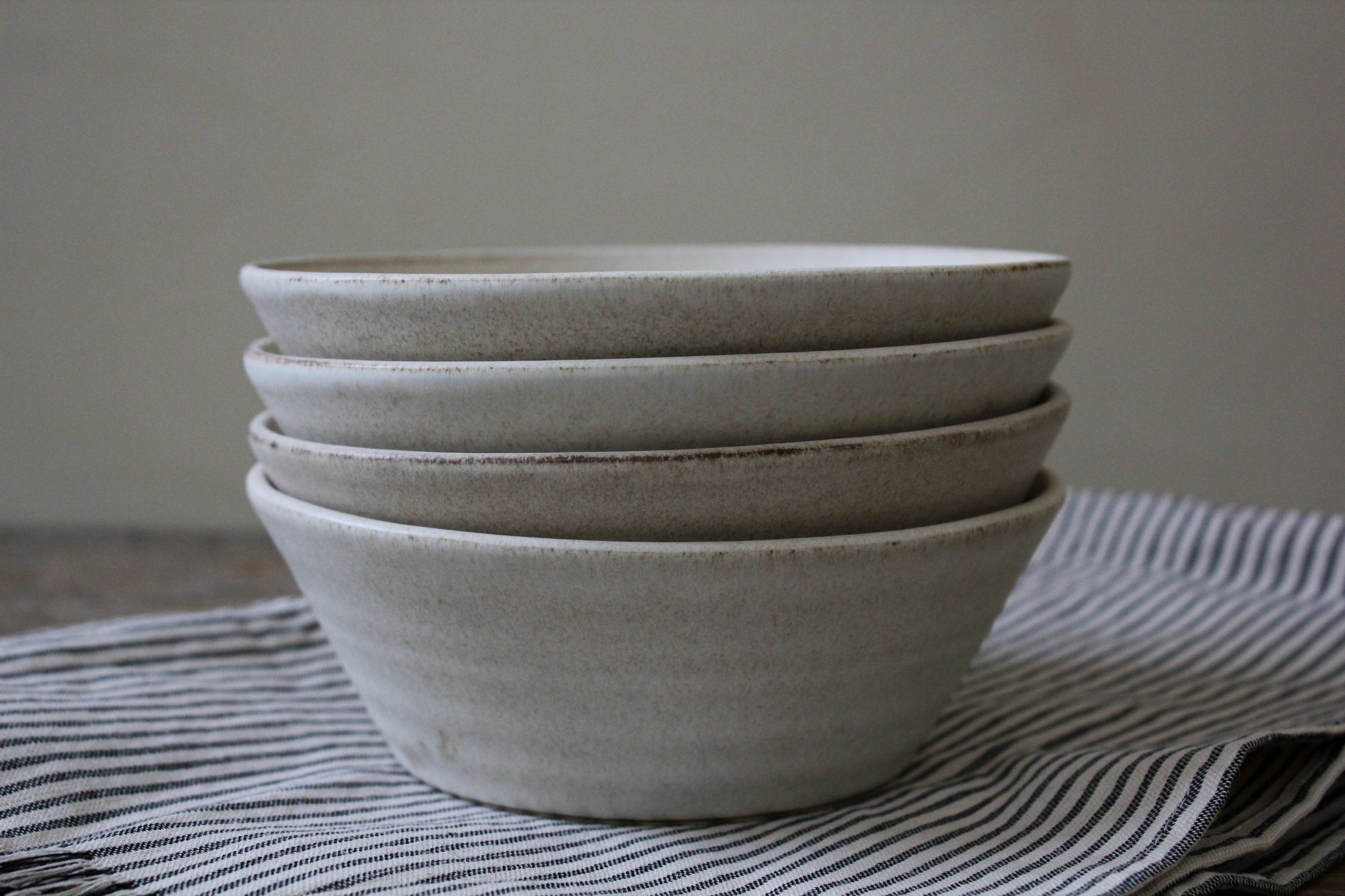 Stoneware Earthy Cereal Bowl | Matte Beige Snack Bowl